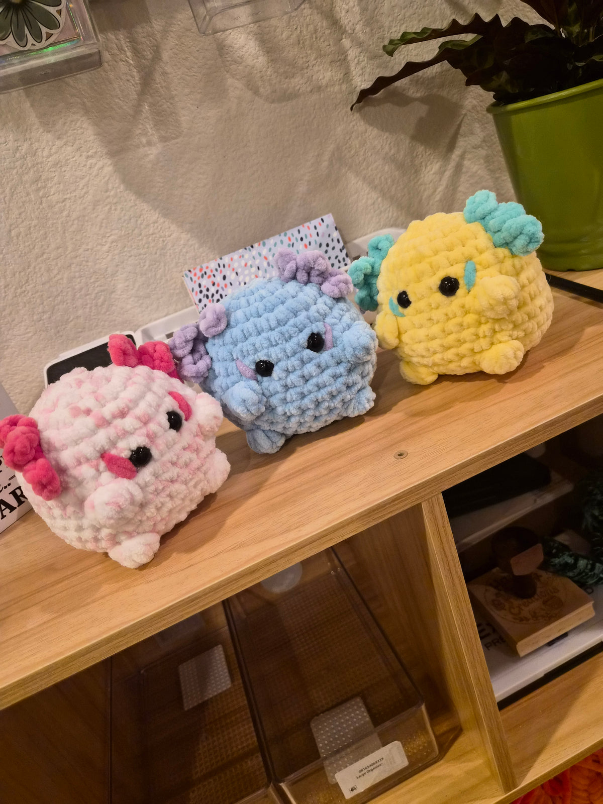 Crochet Axolotl Desk Pet Plush