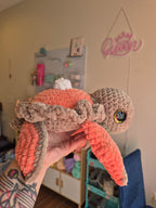 Pumpkin Pie Sea Turtle Crochet Plush
