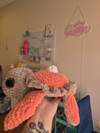 Pumpkin Pie Sea Turtle Crochet Plush