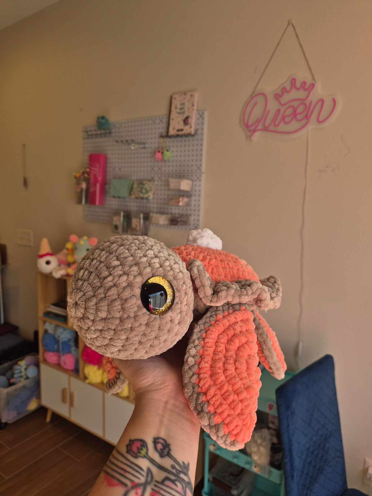 Pumpkin Pie Sea Turtle Crochet Plush