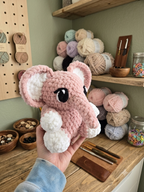 Handmade elephant crochet plush toy