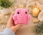 Handmade frog crochet plush toy