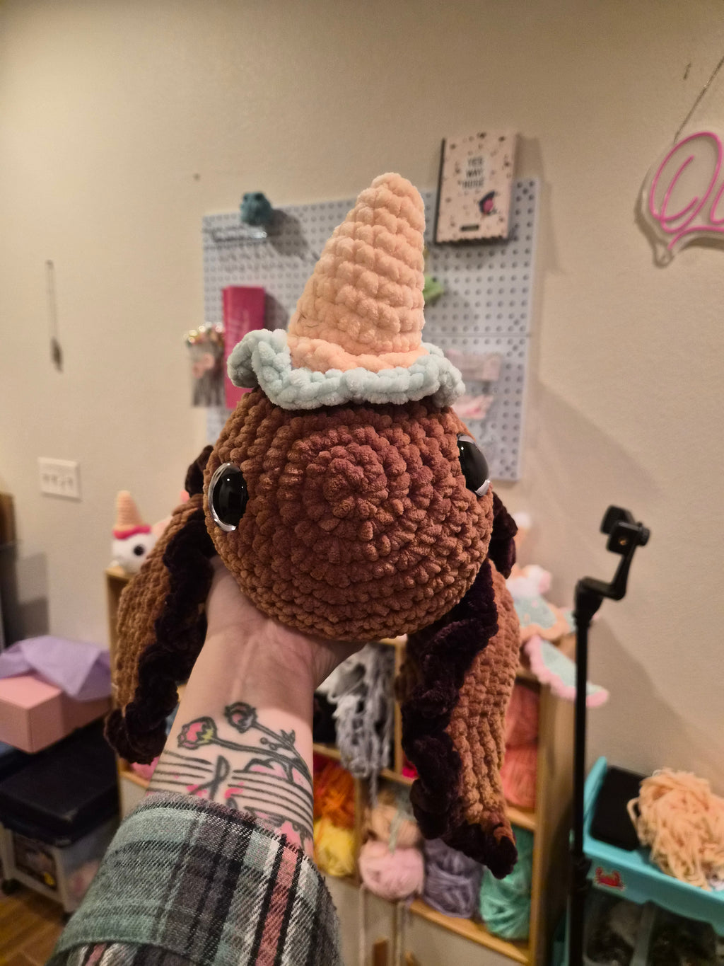Crochet Ice Cream Sundae Turtle Plushie