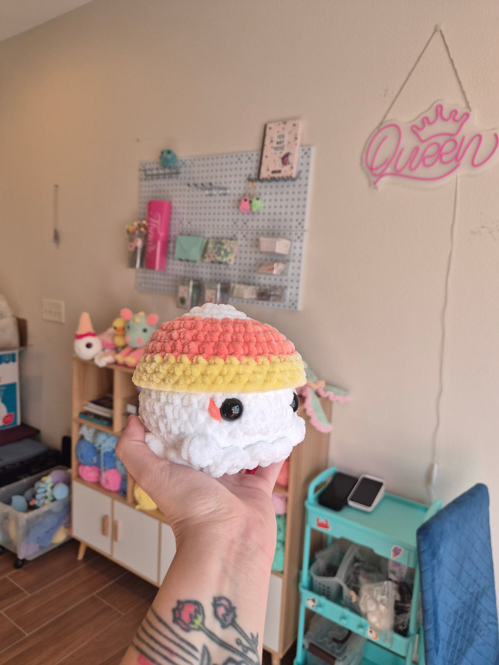 Crochet Candy Corn Ghost Plush