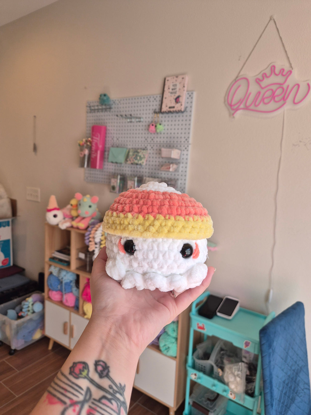 Crochet Candy Corn Ghost Plush
