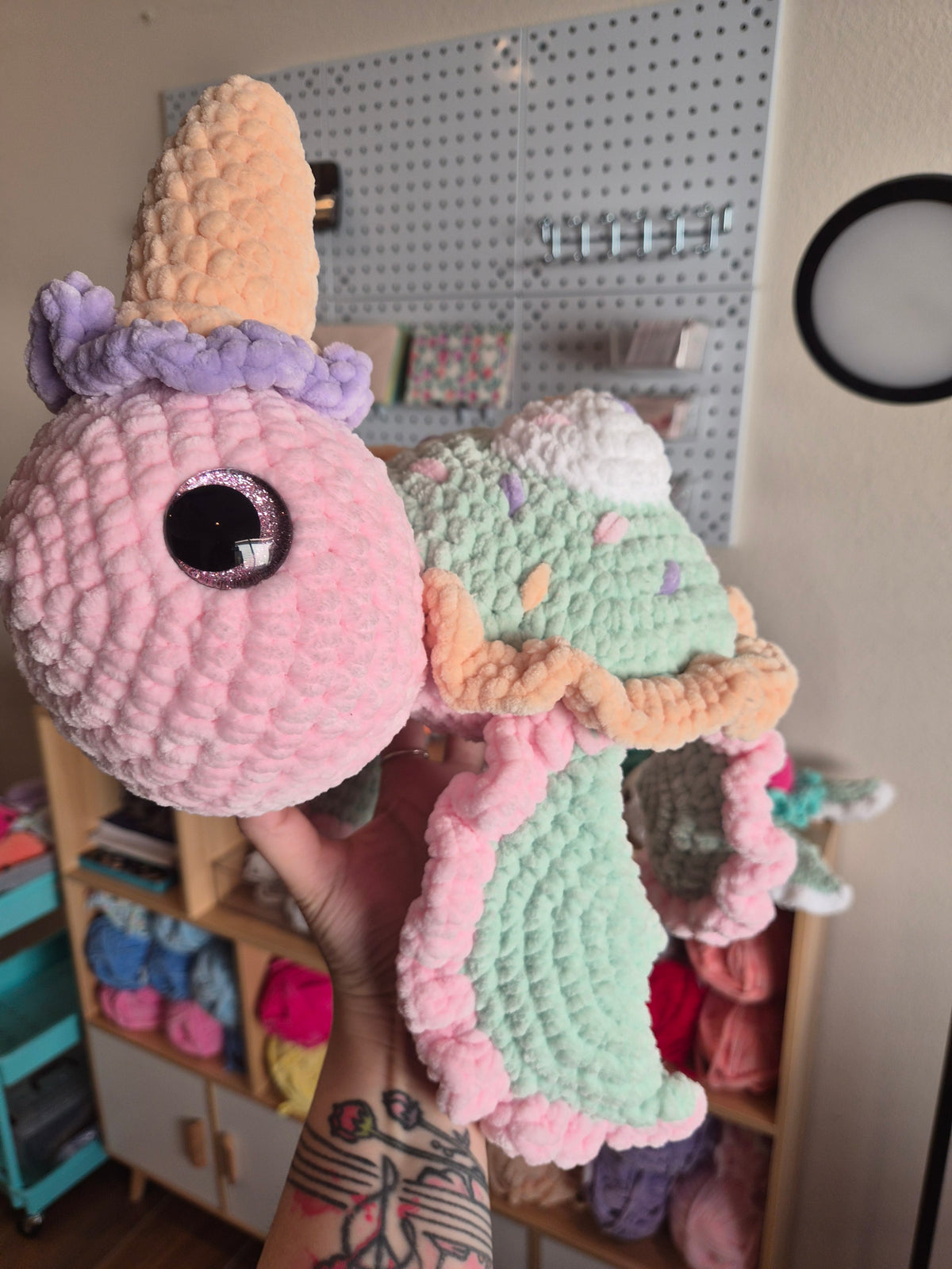 Crochet Ice Cream Sundae Turtle Plushie