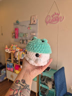 Crochet Frog Ghost Plush