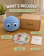 Emotional Support Pet Rock Crochet Plush