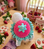 Crochet Strawberry Turtle Plush