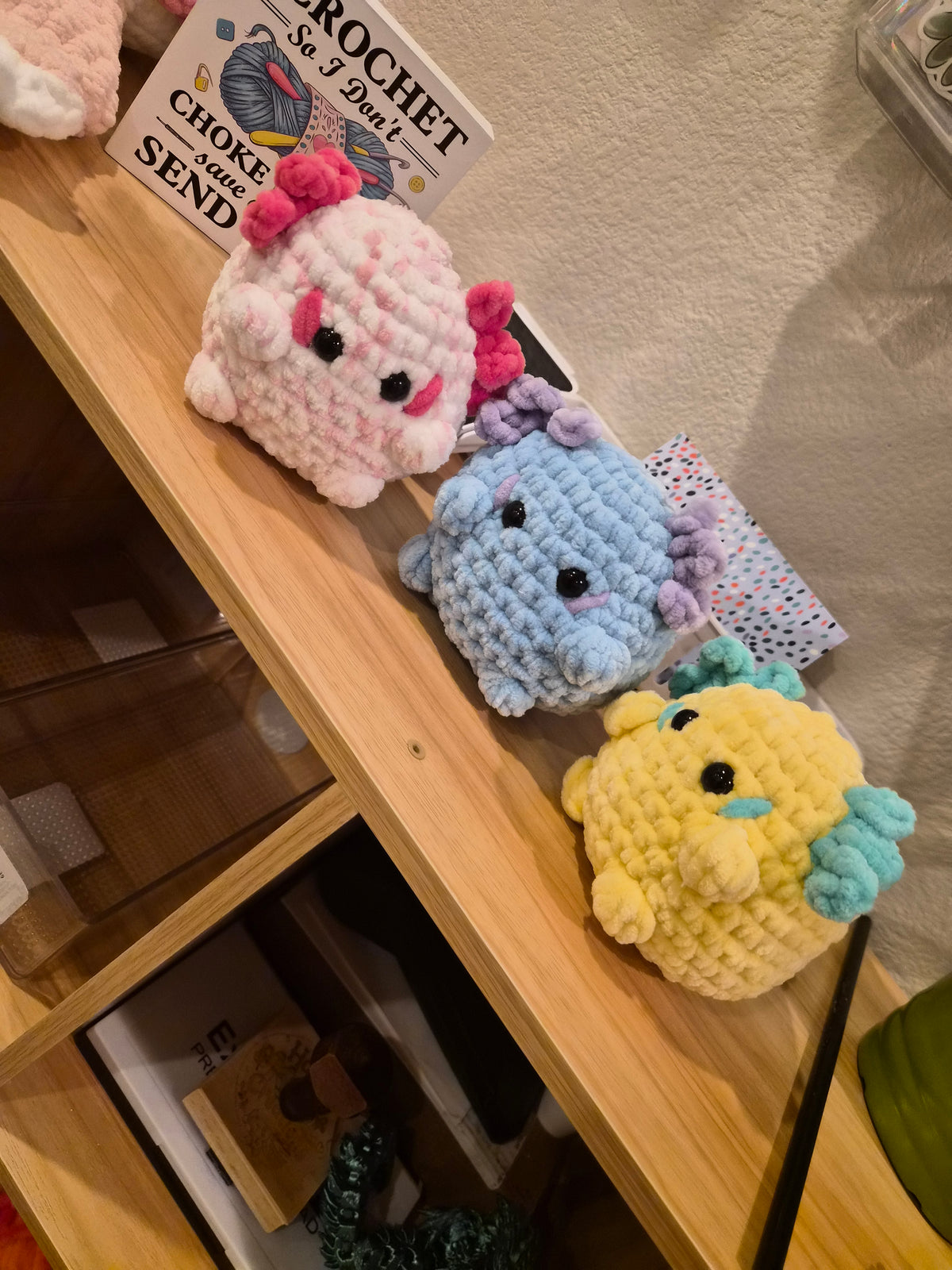 Crochet Axolotl Desk Pet Plush
