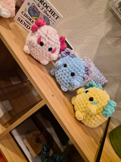 Crochet Axolotl Desk Pet Plush