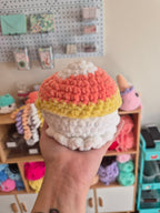 Crochet Candy Corn Ghost Plush
