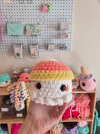Crochet Candy Corn Ghost Plush