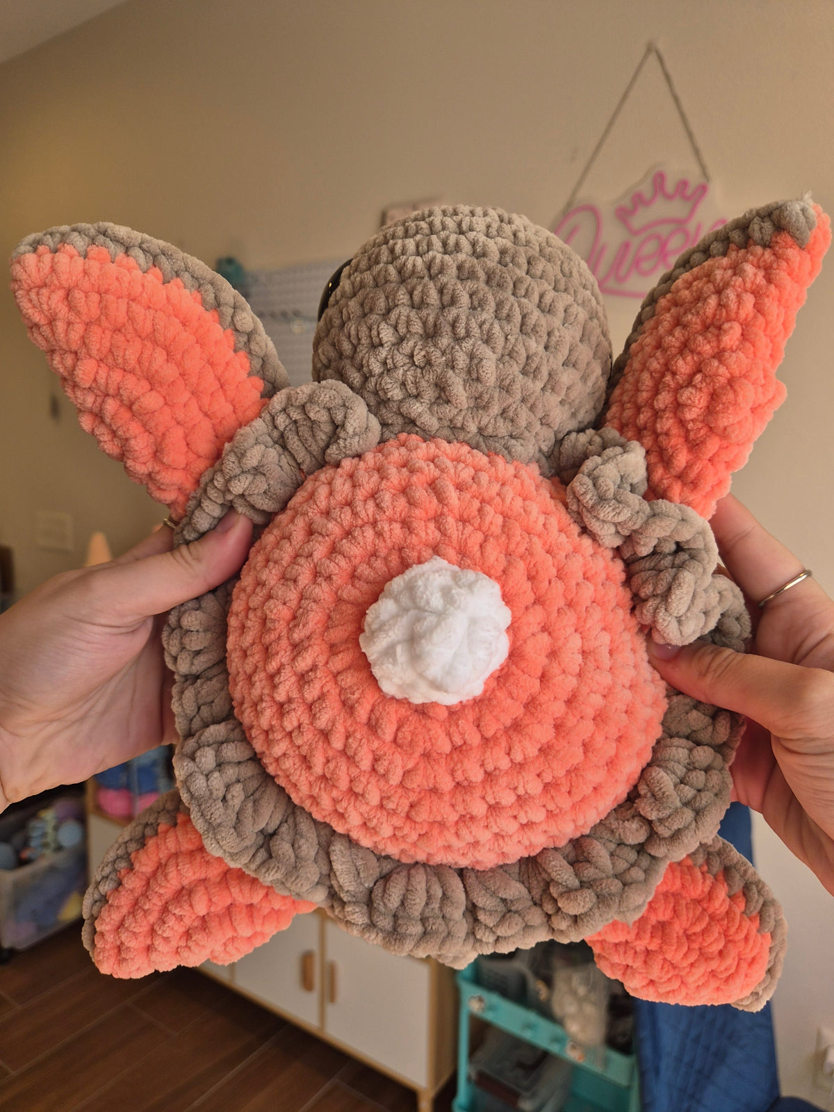 Pumpkin Pie Sea Turtle Crochet Plush